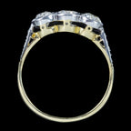Antique Edwardian Diamond Trilogy Ring 1.7ct Total