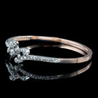 Antique Edwardian French Diamond Bangle Platinum 18ct Gold 