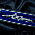 Antique Edwardian French Diamond Bangle Platinum 18ct Gold 