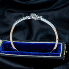 Antique Edwardian French Diamond Bangle Platinum 18ct Gold 