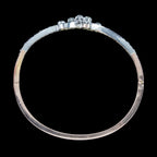 Antique Edwardian French Diamond Bangle Platinum 18ct Gold 