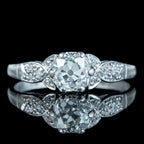 Antique Edwardian Old Cut Diamond Solitaire Ring 1.02ct Total