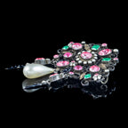 Antique Edwardian Paste Pearl Suffragette Brooch Silver Gilt