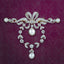 Antique Edwardian Pearl Diamond Brooch Platinum 18ct Gold