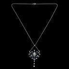 Antique Edwardian Pearl Diamond Flower Necklace With Box