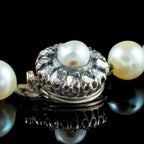 Antique Edwardian Pearl Necklace With Georgian Diamond Clasp
