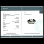 Antique Edwardian Sapphire Diamond Ring 1.87ct Sapphire 1.94ct Diamond With Cert 
