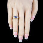 Antique Edwardian Sapphire Diamond Trilogy Ring 1.41ct Sapphire With Cert