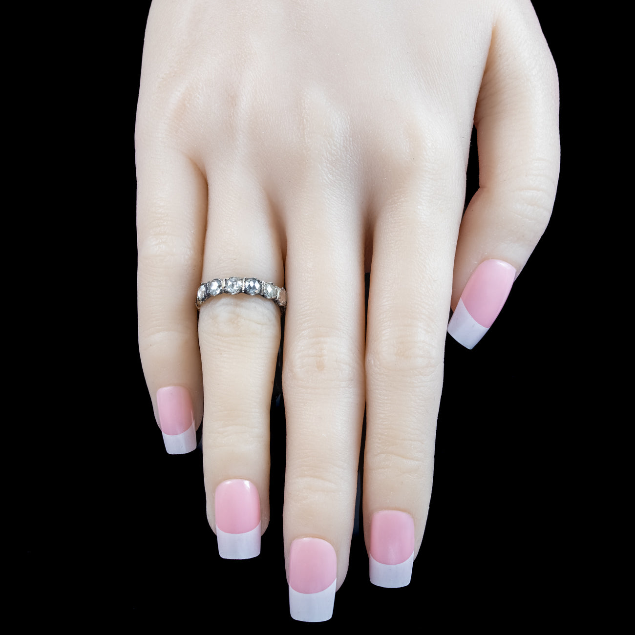 Antique Georgian Diamond Half Eternity Ring 1.4ct Total 