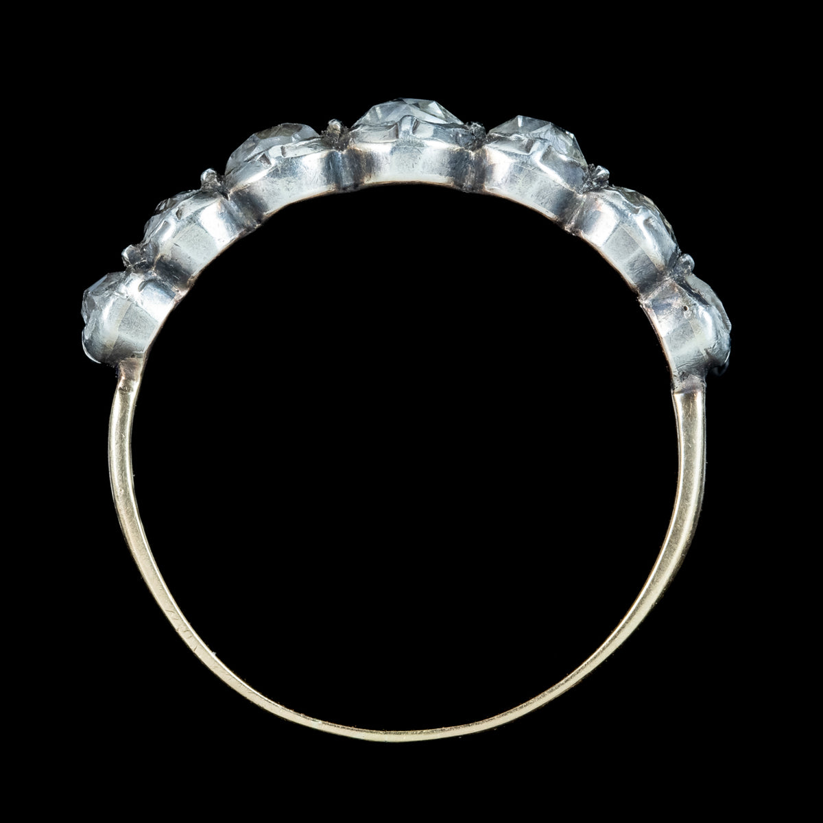 Antique Georgian Diamond Half Eternity Ring 0.85ct Total