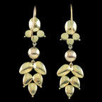 Antique Georgian Garnet Drop Earrings 18ct Gold