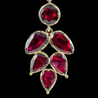 Antique Georgian Garnet Drop Earrings 18ct Gold