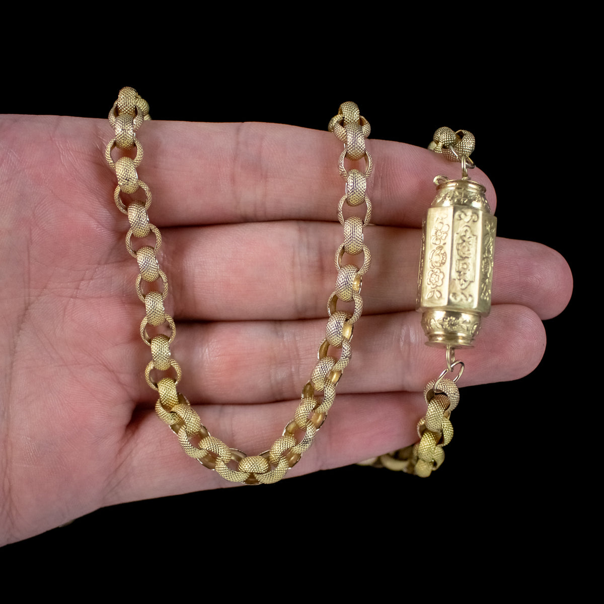 Antique Georgian Guard Chain Pinchbeck 18ct Gold 