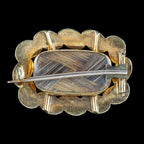 Antique Georgian Lovers Eye Mourning Brooch Pearls 18ct Gold 