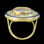 Antique Georgian Miniature Lovers Eye Diamond Ring Signed Sir Edwin Henry Landseer With Box 