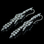 Antique Georgian Paste Drop Earrings Silver Gold Wires