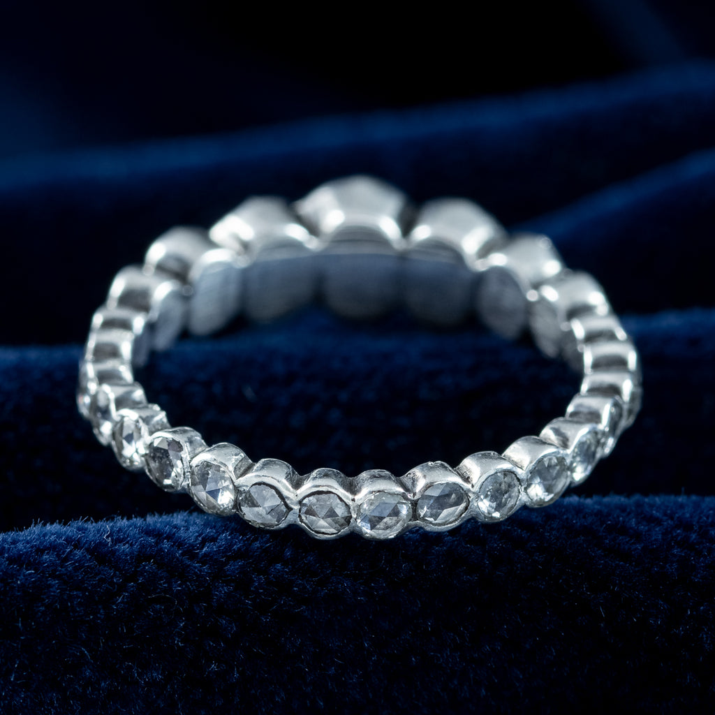 Antique Georgian Rose Cut Diamond Eternity Ring 2.2ct Total