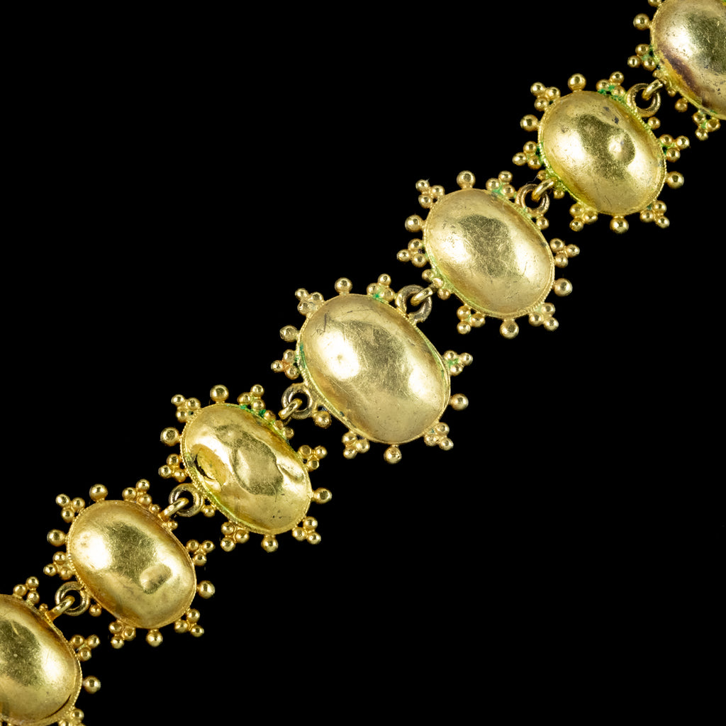 Antique Georgian Yellow Topaz Necklace 18ct Gold 