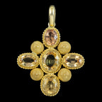 Antique Georgian Yellow Topaz Pendant 18ct Gold 