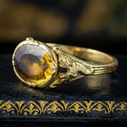 Antique Georgian Yellow Topaz Signet Ring 3ct Topaz 