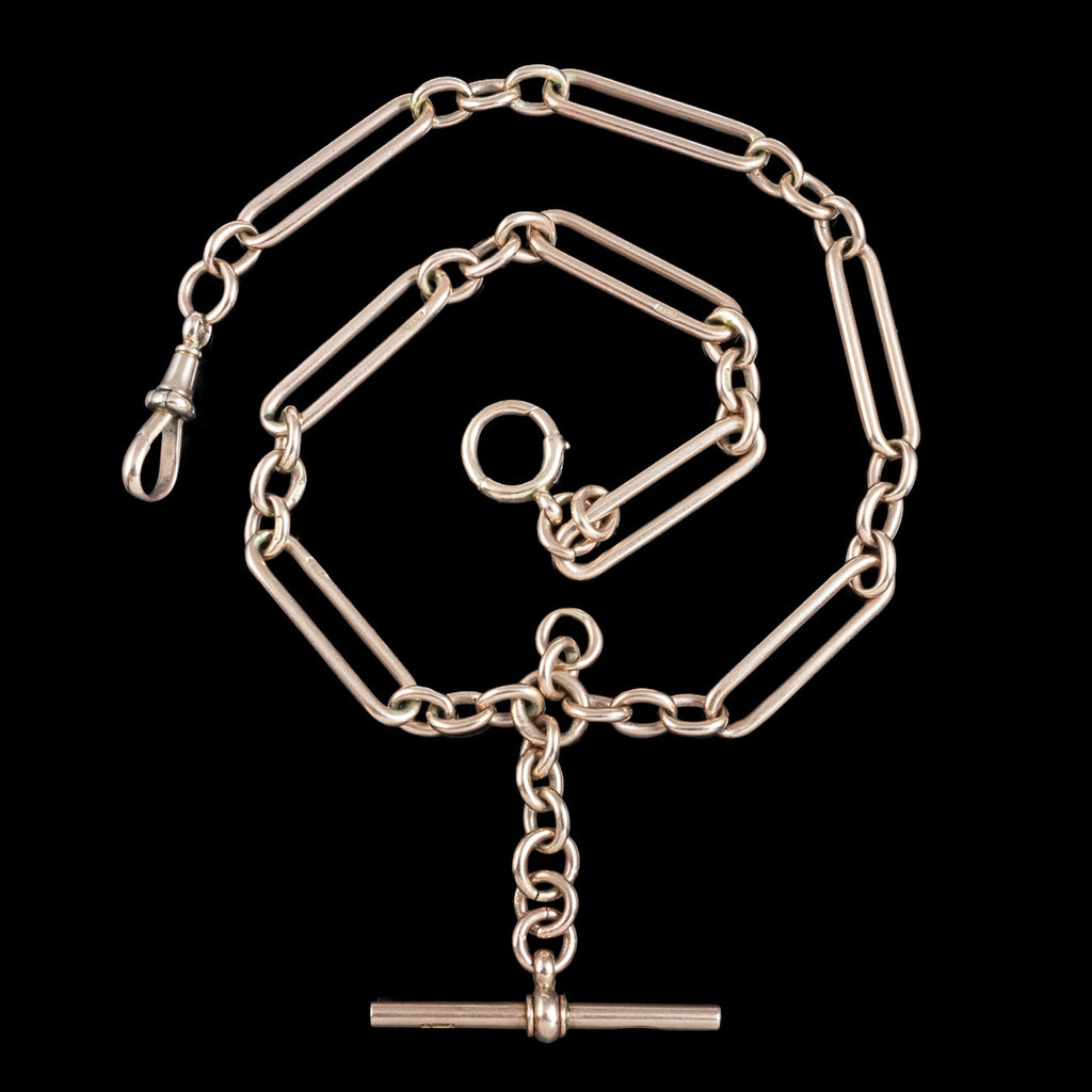 Antique Victorian Albert Chain 9ct Gold 16 Inch
