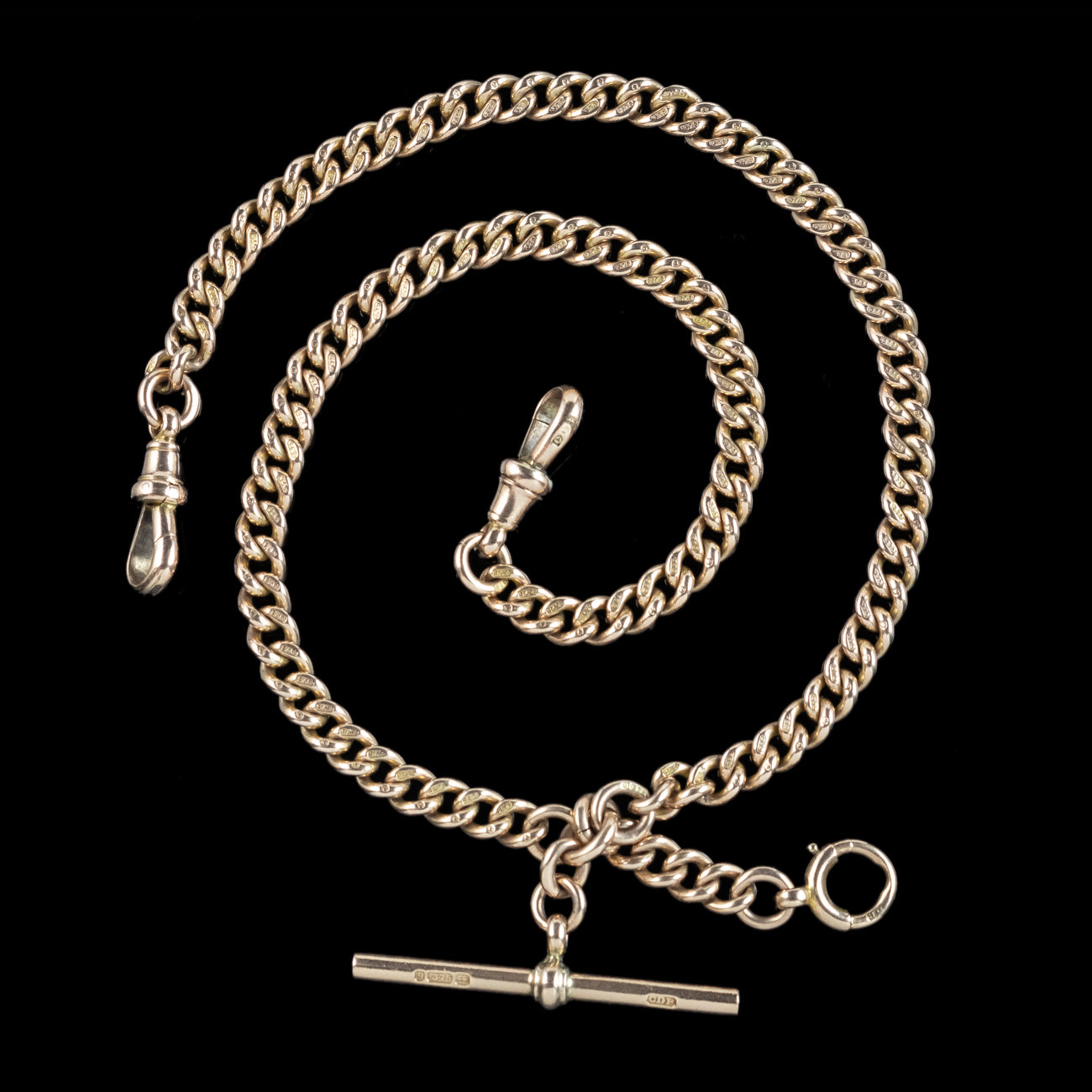Antique Victorian Albert Chain 9ct Gold Secondary image