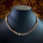 Antique Victorian Albert Chain Necklace 9ct Gold