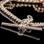 Antique Victorian Curb Albert Chain 9ct Gold With T-Bar