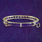 Antique Victorian Amethyst Diamond Eternity Buckle Bangle 15ct Gold