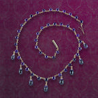 Antique Victorian Amethyst Fringe Dropper Necklace 18ct Gold