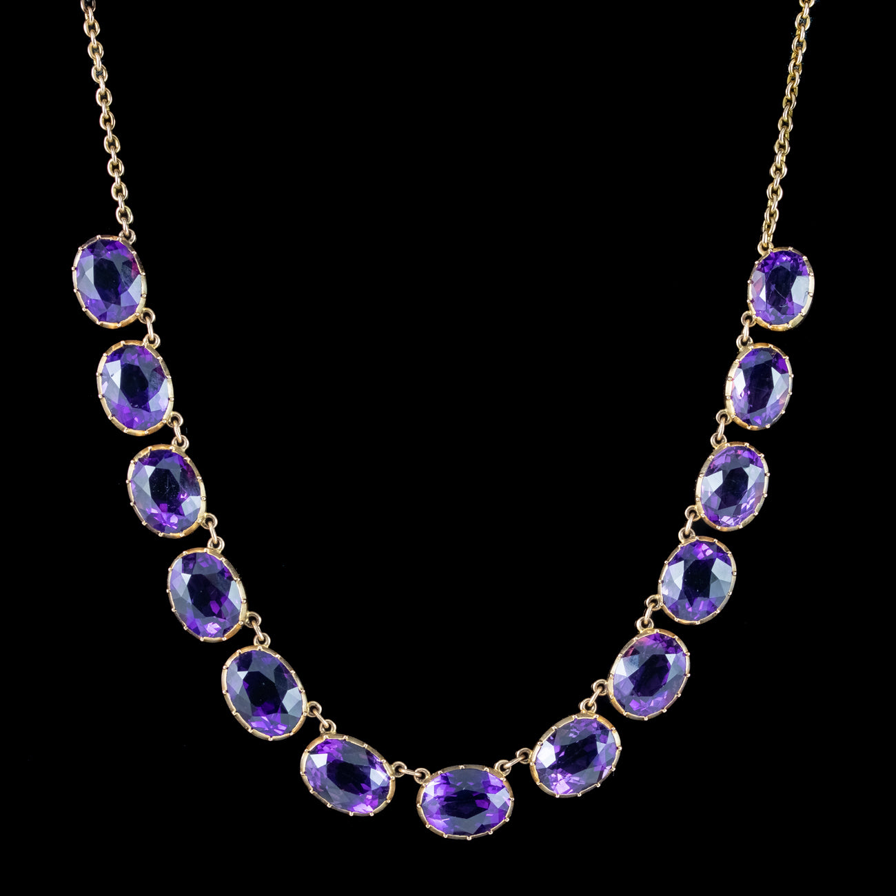 Antique Victorian Amethyst Necklace 15ct Gold Secondary image