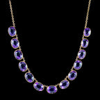 Antique Victorian Amethyst Necklace 15ct Gold