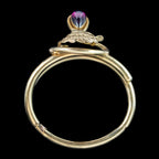 Antique Victorian Bangle 18ct Gold With Garnet Locket Dropper