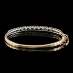 Antique Victorian Diamond Bangle Silver 18ct Gold 1.3ct Diamond