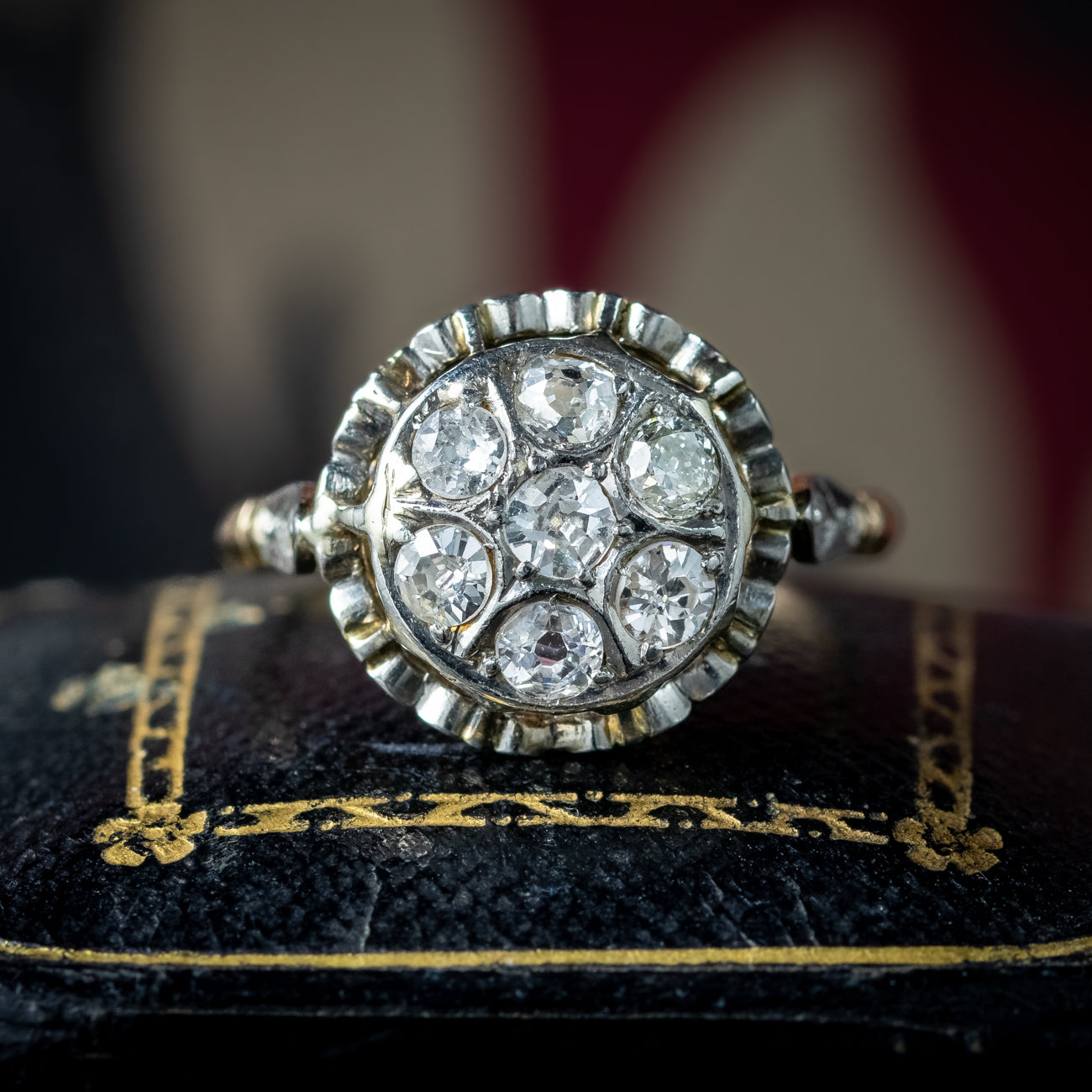 Antique Victorian Diamond Cluster Ring 0.80ct Total Secondary image