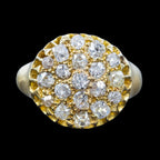 Antique Victorian Diamond Cluster Ring 1.2ct Total Dated 1841