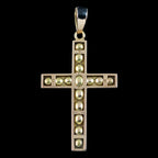 Antique Victorian Diamond Cross Pendant 18ct Gold 3ct Total