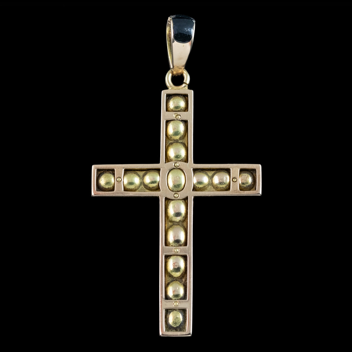 Antique Victorian Diamond Cross Pendant 18ct Gold 3ct Total