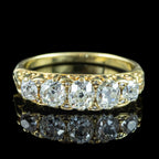 Antique Victorian Diamond Five Stone Ring 1ct Total