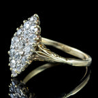 Antique Victorian Diamond Navette Cluster Ring 1.5ct Total
