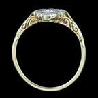 Antique Victorian Diamond Navette Cluster Ring 1.5ct Total