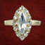 Antique Victorian Diamond Navette Cluster Ring 2ct Of Diamond