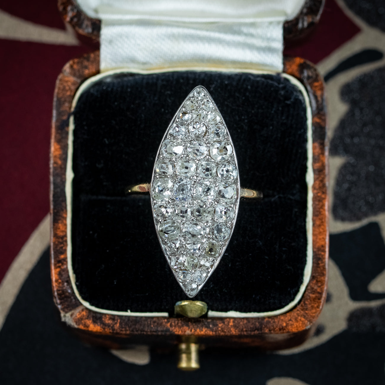 Antique Victorian Diamond Navette Cluster Ring 2.5ct Total Secondary image