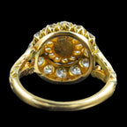 Antique Victorian Diamond Pearl Cluster Ring 1.2ct Diamond Total