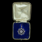 Antique Victorian Diamond Pendant Brooch 2ct Total With Box