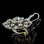 Antique Victorian Diamond Pendant Brooch 2ct Total With Box