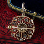 Antique Victorian Diamond Pendant Brooch 2ct Total With Box