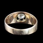 Antique Victorian Diamond Ring Black Enamel 0.50ct Diamond Solitaire 