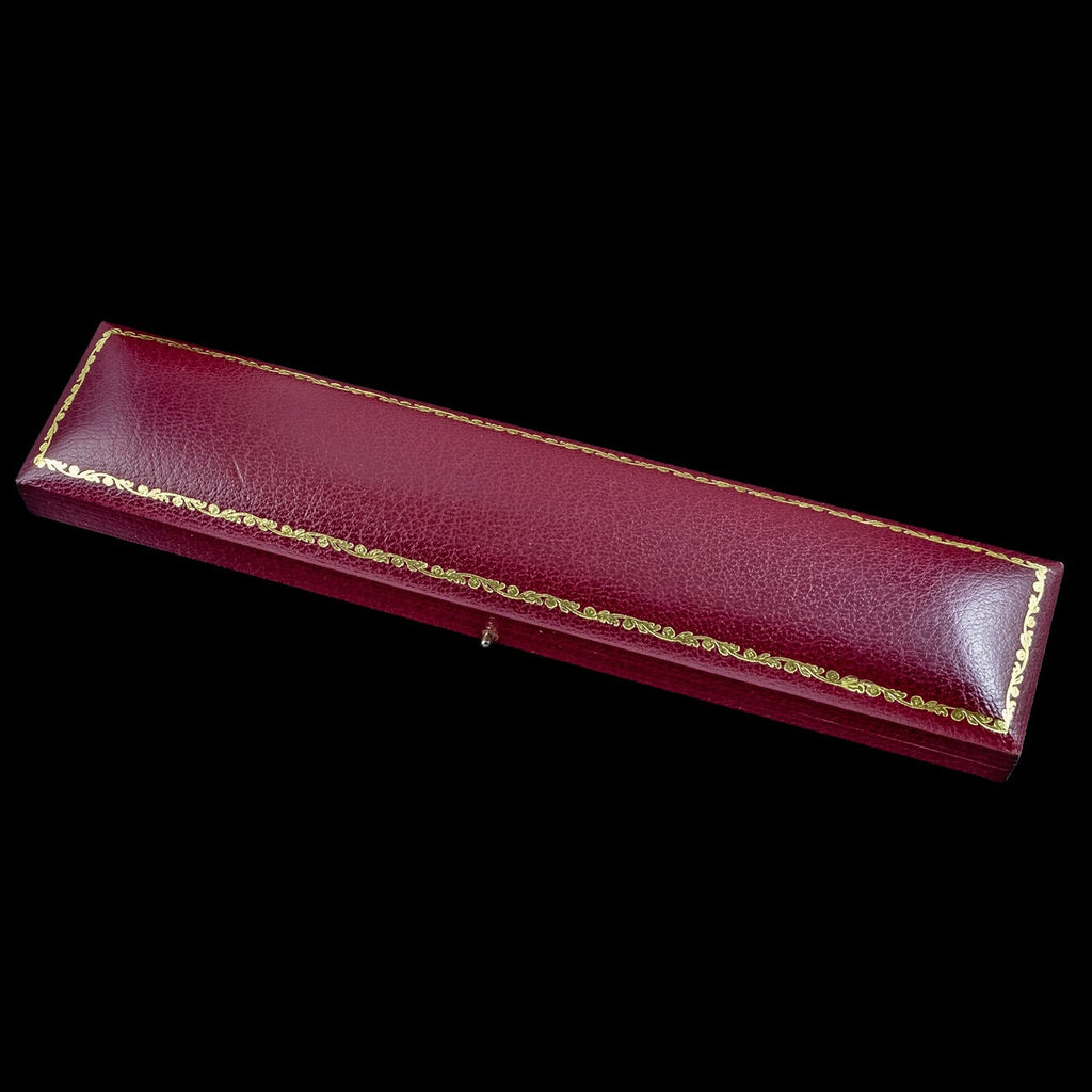 Antique Victorian Diamond Ruby Bracelet Silver Gold With Box 