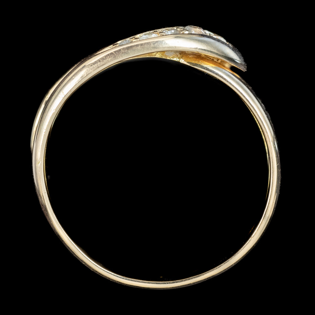 Antique Victorian Diamond Snake Ring Dated 1886